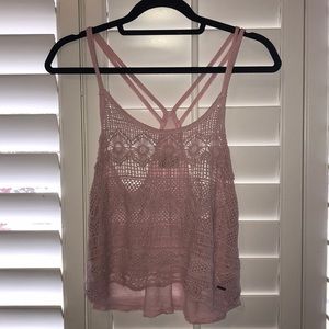 Pink Crotched Tank Top